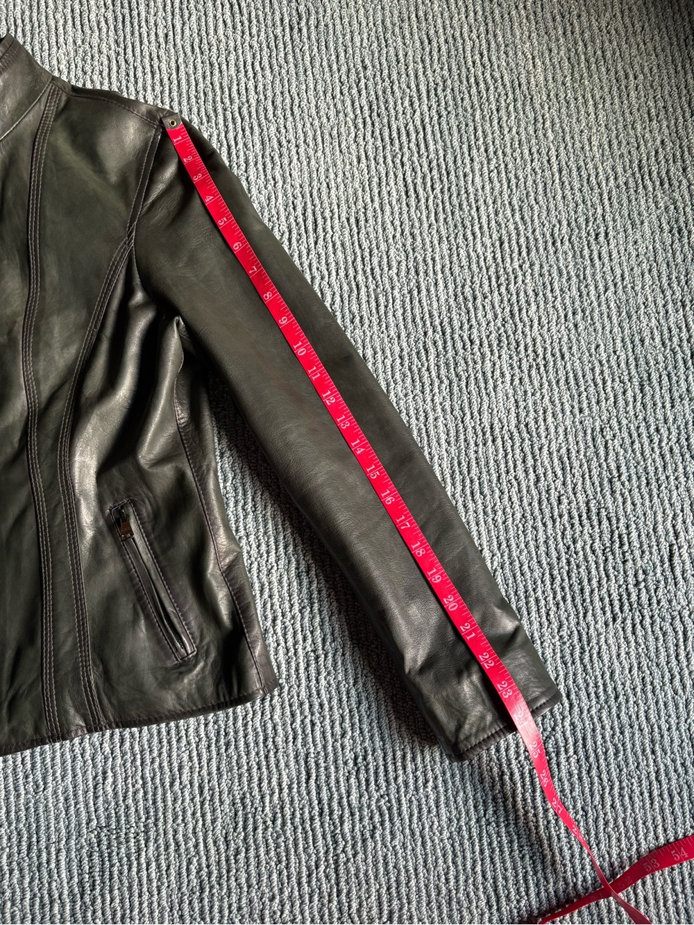 NEW Vera Pella handmade Italian leather jacket deep green small - Picture 9 of 11